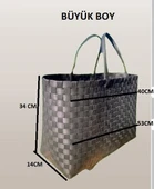 Plastik Örme Pazar Çantası BÜYÜK BOY thumbnail 9
