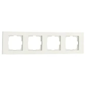 4 Adet Ovivo Grano Beyaz Dörtlü Çerçeve - 1