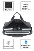 Case Club 2117 Büyük Boy 17,3 Inç Laptop Evrak Çantası Darbe Emici Koruma Su Geçirmez Kumaş - 4