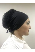 Fırfırlı Bone Önü Dikişsiz (Siyah) - 1