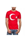 Türk Bayrağı Tişört Türk Bayraklı T-shirt Unisex Bayrak Tişört - 3