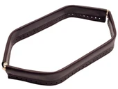 Çanta Aksesuar Koyu Kahve Renk Derili Metal Çanta Ağzı 30 Cm - 1