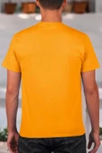 Unisex Sarı Basic T-shirt - 3