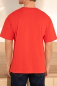 Unisex Kırmızı Basic T-shirt - 3