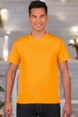 Unisex Sarı Basic T-shirt - 2