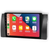 MAYGO  Bmw 5 Serisi E39 1995-2003 6GB RAM 64GB Hafıza Kablosuz Carplay Android Auto Destekli Multimedya Navigasyonlu Teyp thumbnail 2