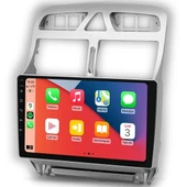 MAYGO  Peugeot 307 2001-2008 6GB RAM 64GB Hafıza Kablosuz Carplay Android Auto Destekli Multimedya Navigasyonlu Teyp thumbnail 2