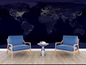 Gece Işıklarıyla Dünya Haritası Duvar Kağıdı thumbnail 5