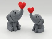 Örgü Desenli Aşk Fil Figür Seti thumbnail 3