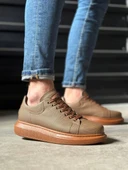 Terzi Bey Yüksek Taban Günlük Ayakkabı Tırtıklı 041 Taba - 1