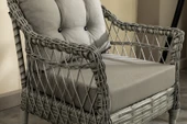 Btk Concept Milas 2'li Bahçe Ve Balkon Takımı Açık Gri 2+1+1 Masalı - 4