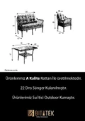 Btk Concept Milas 2'li Bahçe Ve Balkon Takımı Kahverengi 2+1+1 Masalı - 5