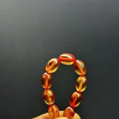 Badem Model 8-12mm Sıkma Ateş Kehribar Zaza Tesbih thumbnail 2