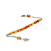 Badem Model 8-12mm Sıkma Ateş Kehribar Zaza Tesbih thumbnail 1