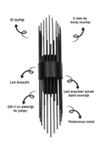homecraft 2 Adet Modern Duvar Aplikleri Duvar Aplik Aydınlatma Led Ampülleri Dahil Duvar Lambası - 6