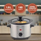 Kumtel Yavaş Pişirici Slow Cooker Elektrikli Güveç 120W HSC-01 - 2