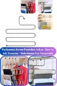 KENAN KAYA Dekoratif Metal Dolap Içi Krom Askı Pantolon Askısı Çoklu Askılık - 3