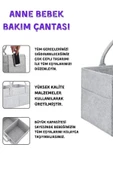 Nezoş Keçe Anne Bebek Bakım Çantası Yenidoğan Alt Açma Değiştirme Için Organizer Taşınabilir Düzenleyici - 3
