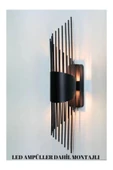 homecraft 1 Adet Modern Duvar Aplikleri Duvar Aplik Aydınlatma Led Ampülleri Dahil Duvar Lambası - 7