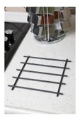 homecraft 1-Adet Metal Nihale Siyah Nihale Tezgah Üstü Nihale Kare Metal Altlık Çaydanlık Tencere Altlığı - 6