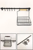 Züka Home Züka Siyah Askılı Retro Sepet Takımı - 2