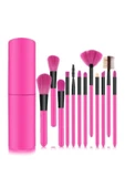 RANA BEAUTY 12'li Silindir Kutulu Fırça Seti Pembe - 1