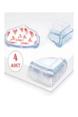 homecraft 4'lü Set Silikon Çocuk Masa Cam Çarpışma Mobilya Mutfak Tezgahı Sehpa Köşe Kenarı Yastık Koruyucu - 1