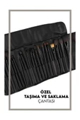 RANA BEAUTY 24'lü Siyah Profesyonel Makyaj Fırça Seti - 4