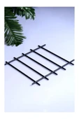 homecraft 1-Adet Metal Nihale Siyah Nihale Tezgah Üstü Nihale Kare Metal Altlık Çaydanlık Tencere Altlığı - 4