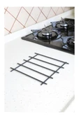 homecraft 2-Adet Metal Nihale Siyah Nihale Tezgah Üstü Nihale Kare Metal Altlık Çaydanlık Tencere Altlığı - 2