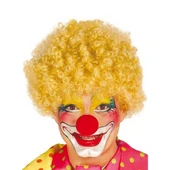 Sarı Renk Kıvırcık Afro Palyaço Seti - 1