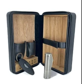 Cohiba Siyah Puro Taşıma Çantası Çakmak Kesici Set - 5