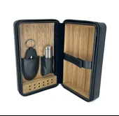 Cohiba Siyah Puro Taşıma Çantası Çakmak Kesici Set - 4