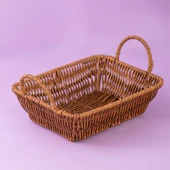 Porsima 301-C Dikdörtgen 3'lü Hasır Sepet Dekoratif Ev Düzenleyici Kendinden Kulplu Hasır Sepet Seti Banyo Düzenleyici Sepet thumbnail 5