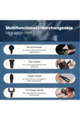 EXENAR  Titreşimli Masaj Aleti Masaj Tabancası Sporcu Masaj Aleti 4 Başlıklı 6 Modlu Şarjlı - 6