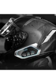 EXENAR  Kask 2X Intercom Kulaklık Su Geçirmez Motorcu Kaskı Kulaklığı Bluetooth RGB Işıklı FM Radyo - 4