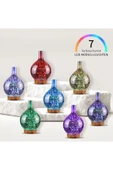 EXENAR  Aroma Terapi Oda Hava Nemlendirici  Renkli Galaxy  3D Cam Buhar Makinesi Çok Renkli Led Işıklı - 7