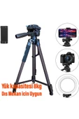 EXENAR  Tripod 170cm Profesyonel 3 Ayak Telefon Video Çekim Tripodu Uzun Boy Sabitleyici Tripod - 1