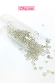 Dökme Cam Kum Boncuk Büyük Boy (6/0) 4 mm - 20 Gram - Şeffaf - BNC086 - 1