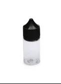 30ml PE şeffaf gorilla şişe siyah kapak şişe, 12 adet, plastik şişe, likit şişesi, iğne uçlu şişe, sıkıma uygun yumuşak şişe, şeffaf şişe - 1