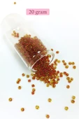 Dökme Cam Kum Boncuk (8/0) 3 mm - 20 Gram - Şeffaf Açık Kahve - BNC148 - 1