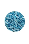 Uzun Boru Kesme Boncuk Çap 2mm Uzunluk 10 mm - 20 Gram - Açık Mavi Beyaz - BNC240 - 2