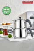 Nishev.com Evini Sev Kahramanlar Delux Soft 4 Parça Çaydanlık Takımı - Mini Boy Antrasit - 1