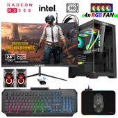 Xaser Xsr1017 i5 7400 32GB Ram 256GB SSD 4GB RX550 Ekran Kartı 24" Curved Oyun Bilgisayarı thumbnail 1