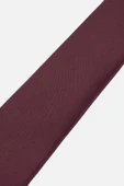 El Yapımı Saten Bordo Ince Kravat - 2