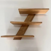 3 bölmeli Duvara Monte Ahşap Raf - 1