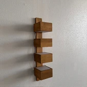 Duvar Tipi 4 Gözlü Modern Işıklı Ahşap Aplik - 2