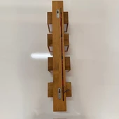 Duvar Tipi 4 Gözlü Modern Işıklı Ahşap Aplik - 3