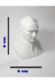 Beyaz Plastik Atatürk Heykeli Biblo 8 x 6 cm Özel Tasarım - 2