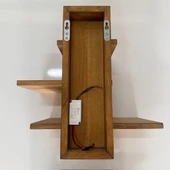 Modern Tasarım 3 Raflı Led Işıklı Ahşap Aplik (Alindi050) - 4